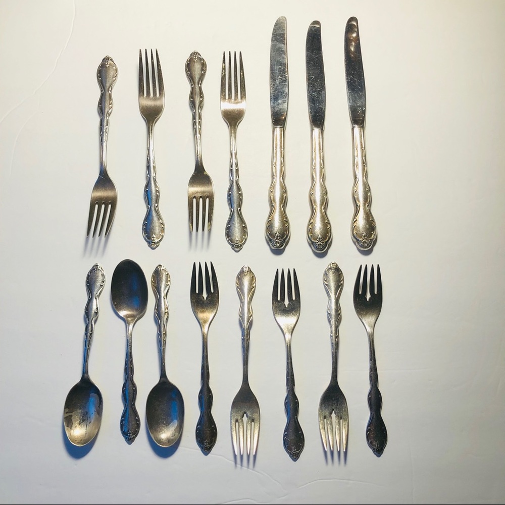 Rogers Camelot Melody Silverplate 15pc Lot